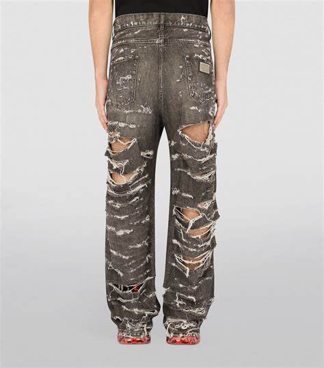 dolce gabbana baby jeans|Dolce & Gabbana distressed jeans.